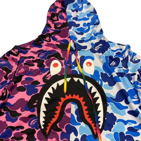 Blood Shark 3D Print Women's Cropped Hoodie Pullover Hooded Crop Top - Picture 3 of 4